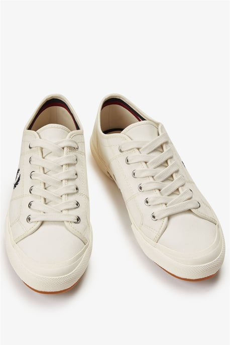 Fred Perry B708 Vintage Tennis Canvas Herren Sneakers Weiß - Image 3