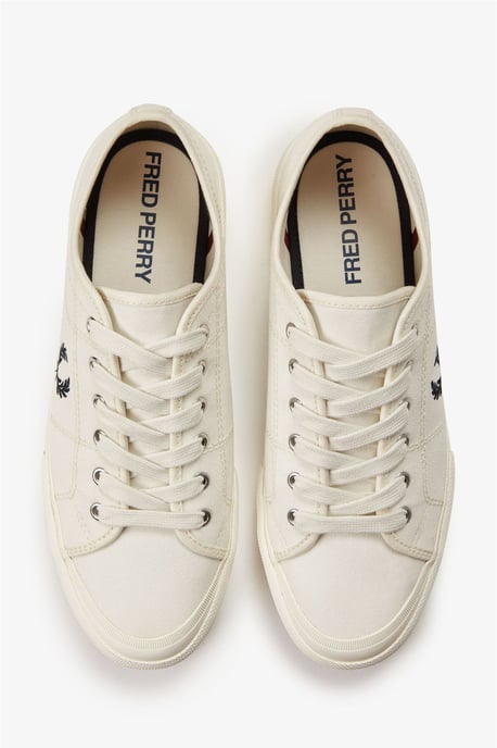 Fred Perry B708 Vintage Tennis Canvas Herren Sneakers Weiß - Image 6