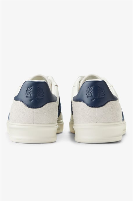 Fred Perry B4 Strukturierte Leder/Velours Herren Porzellan/Blaue Sneaker - Image 5