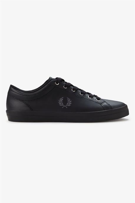 Fred Perry Baseline Leder Herren Schwarz Trainers - Image 1