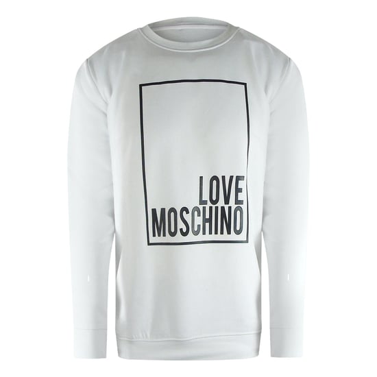 Love Moschino Box Logo Weißes Sweatshirt - Image 1