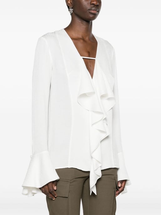 Seidenbluse mit Rüschendetails - Image 1