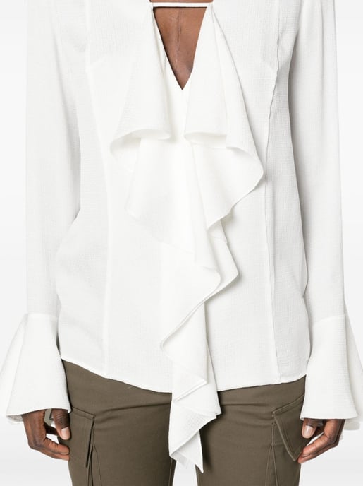 Seidenbluse mit Rüschendetails - Image 4