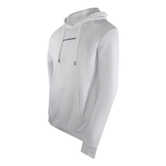 Love Moschino Plain Logo White Hoodie - Image 3