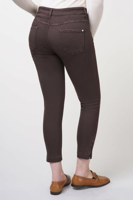 Twigie Kolorierte Shape-On Gerade Jeans Shorts | Schokolade - Image 3