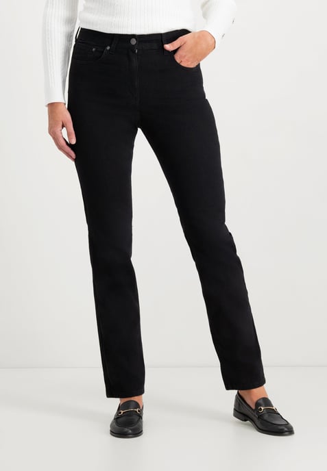 Kora Denim Klassiker Gerade Jeans | Schwarz-Schwarz - Image 1