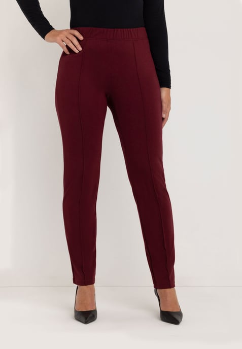 Janet Slim Fit Hose | Burgunderrot - Image 1