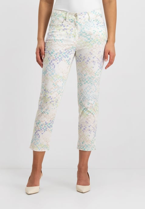 Sarah Slim Cropped Jeans | Aqua - Image 1