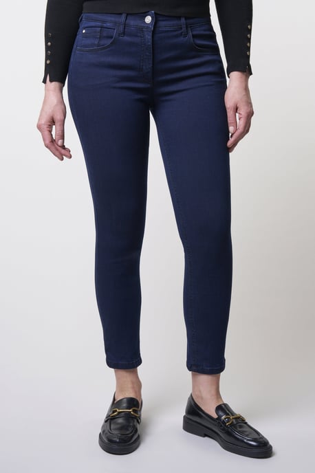 Twigie Shape-On Skinny-Ankle-Jeans | Blau Schwarz - Image 1