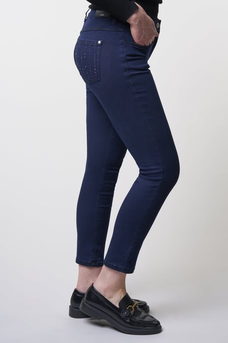 Twigie Shape-On Skinny-Ankle-Jeans | Blau Schwarz - Image 2