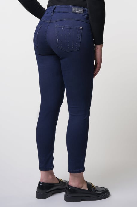 Twigie Shape-On Skinny-Ankle-Jeans | Blau Schwarz - Image 3