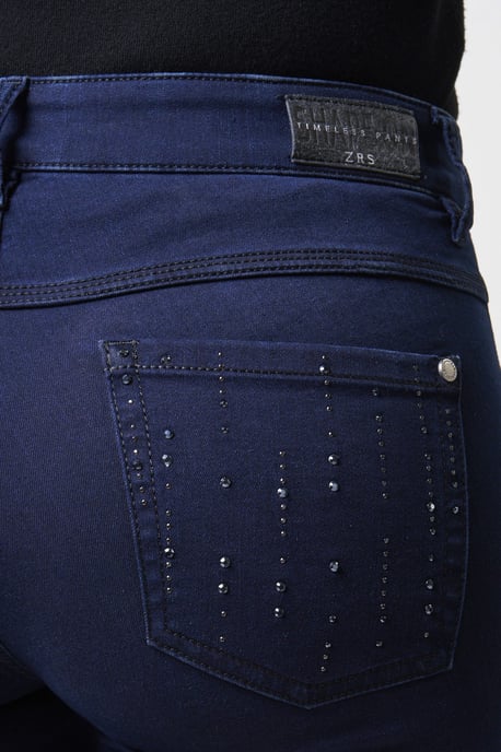 Twigie Shape-On Skinny-Ankle-Jeans | Blau Schwarz - Image 4