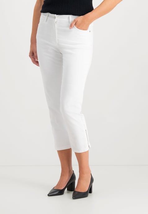 Kora Bunte Jeans aus leichtem Denim mit Knöchellänge | Optisches Weiß - Image 1