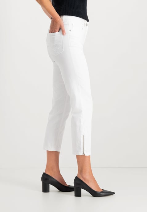 Kora Bunte Jeans aus leichtem Denim mit Knöchellänge | Optisches Weiß - Image 2