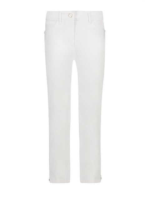 Kora Bunte Jeans aus leichtem Denim mit Knöchellänge | Optisches Weiß - Image 4