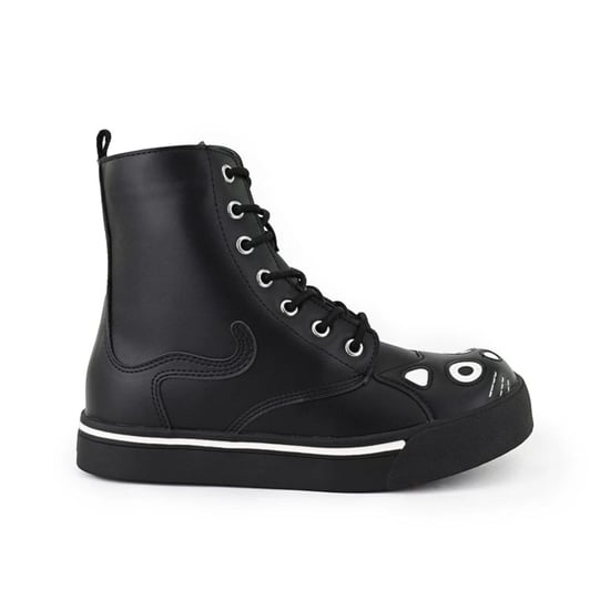 TUK Damen-Sneaker „Kitty“ aus schwarzem Kunstleder – A6570L - Image 1