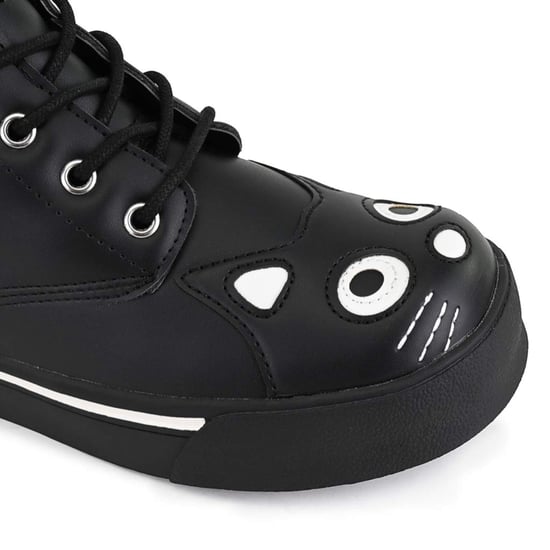 TUK Damen-Sneaker „Kitty“ aus schwarzem Kunstleder – A6570L - Image 6