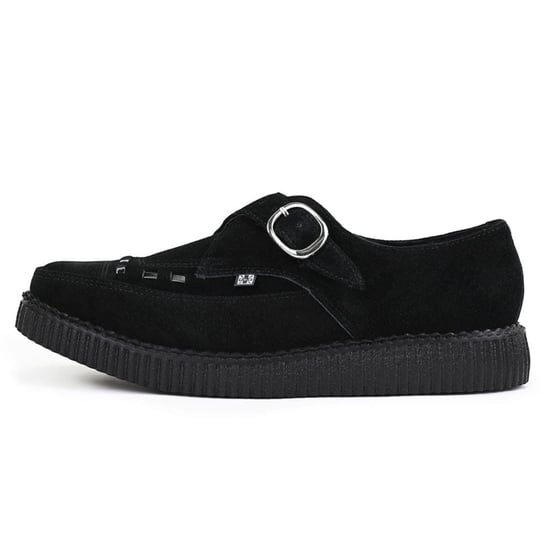 TUK Pointed Creeper Plateau-Schuhe aus schwarzem Wildleder mit Monk-Schnalle - A8139 - Image 3