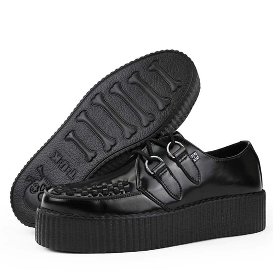 TUK Viva High Creeper Schwarze Leder-Plateau-Schnürschuhe im Gothic-Stil - AV6802 - Image 6