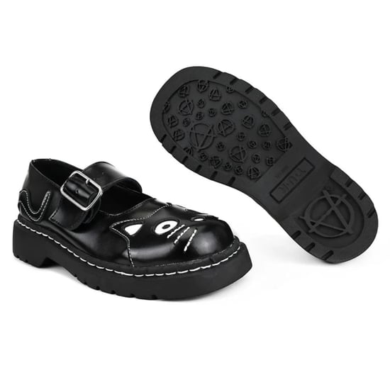 TUK Damen Mary Jane Kitty Plateau-Gothic-Schuhe aus schwarzem Leder - T2025 - Image 6