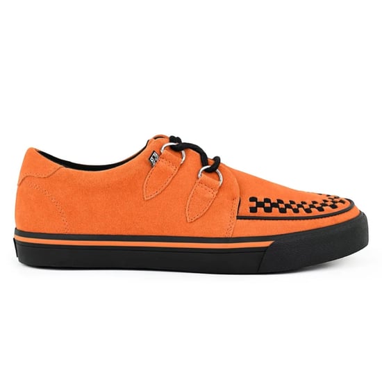 TUK Pointed Creeper Sneaker Orange Cow Suede Plateau Shoes - A9182 - Image 1