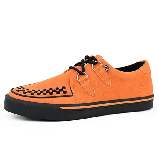 TUK Pointed Creeper Sneaker Orange Cow Suede Plateau Shoes - A9182 - Image 4