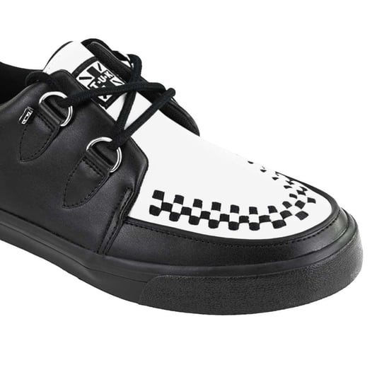 TUK Pointed Creeper Sneaker, schwarz-weiße Plateau-Schuhe aus Leder - A9180 - Image 4
