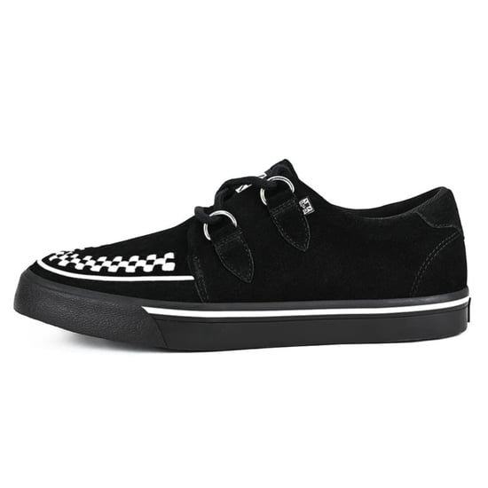 TUK Pointed Creeper Sneaker Schwarz-Weiß Wildleder Plateau-Schuhe - A9182 - Image 3