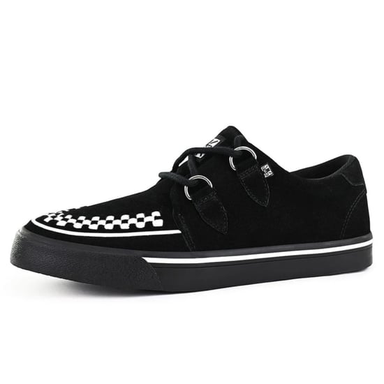 TUK Pointed Creeper Sneaker Schwarz-Weiß Wildleder Plateau-Schuhe - A9182 - Image 5