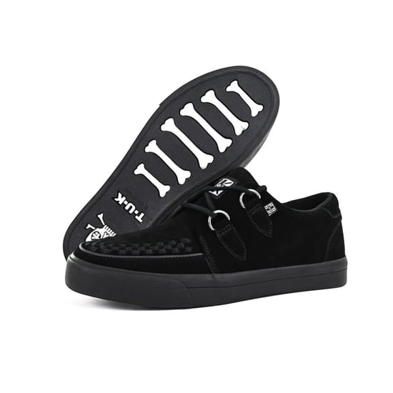 TUK Pointed Creeper Sneaker Schwarze Wildleder Plateau-Schuhe - A9178 - Image 6