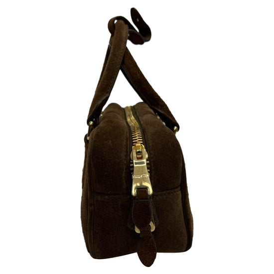 Miu Miu Arcadie gepolsterte Henkeltasche aus braunem Wildleder - Image 4