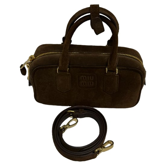 Miu Miu Arcadie gepolsterte Henkeltasche aus braunem Wildleder - Image 6