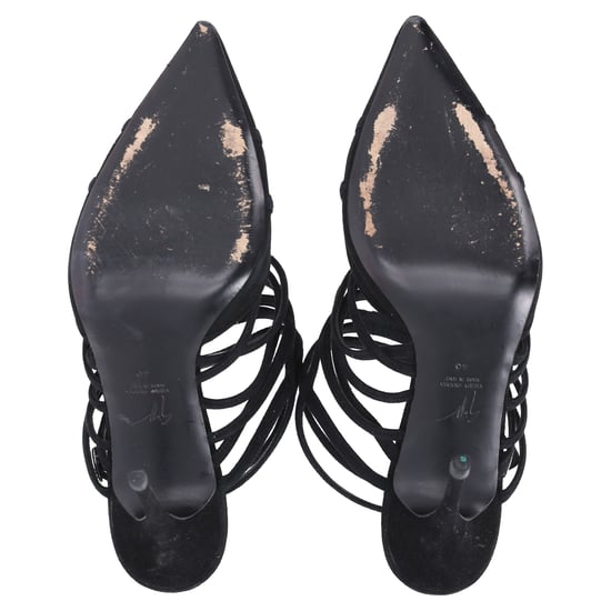 Giuseppe Zanotti Schnürpumps mit Riemchen aus schwarzem Wildleder - Image 5