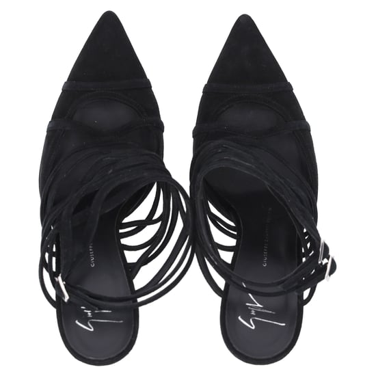 Giuseppe Zanotti Schnürpumps mit Riemchen aus schwarzem Wildleder - Image 6