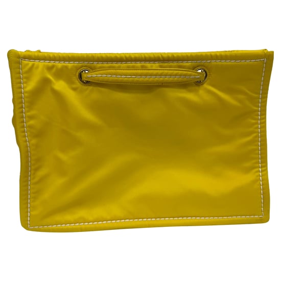 Prada Giallo Tessuto Chain Tote Bag aus gelbem Nylon - Image 2
