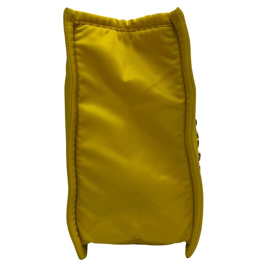 Prada Giallo Tessuto Chain Tote Bag aus gelbem Nylon - Image 6