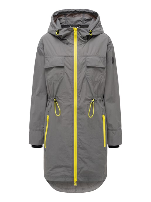 Marikoo Damen Mantel Übergangsjacke Trüffelbonbon mit Kapuze - Image 1
