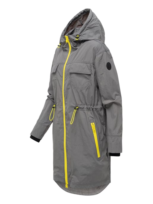 Marikoo Damen Mantel Übergangsjacke Trüffelbonbon mit Kapuze - Image 2