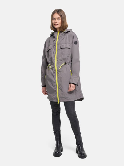 Marikoo Damen Mantel Übergangsjacke Trüffelbonbon mit Kapuze - Image 5