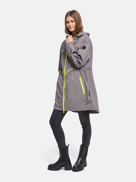 Marikoo Damen Mantel Übergangsjacke Trüffelbonbon mit Kapuze - Image 6