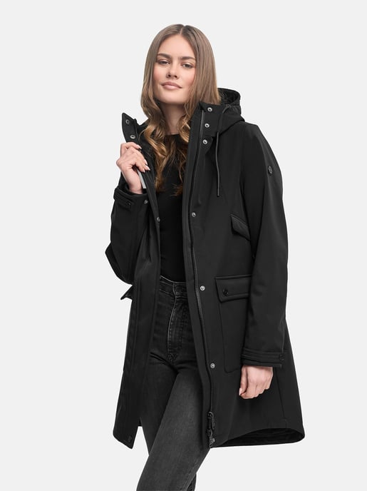 Navahoo Damen Softshell Übergangsjacke Morgennebel mit Kapuze - Image 6