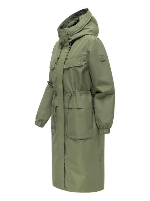 Navahoo Damen Parka Übergangsjacke Kirschwind mit Kapuze - Image 3