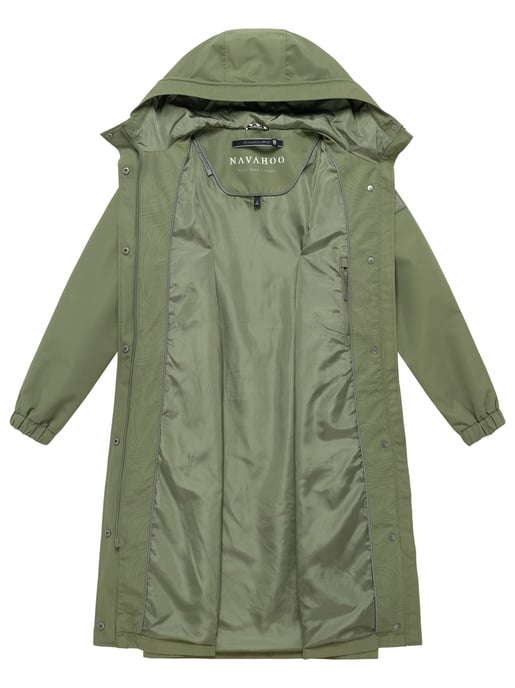 Navahoo Damen Parka Übergangsjacke Kirschwind mit Kapuze - Image 5