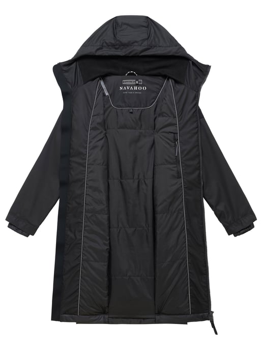 Navahoo Damen Parka Übergangsjacke Edelumhang mit Kapuze - Image 5