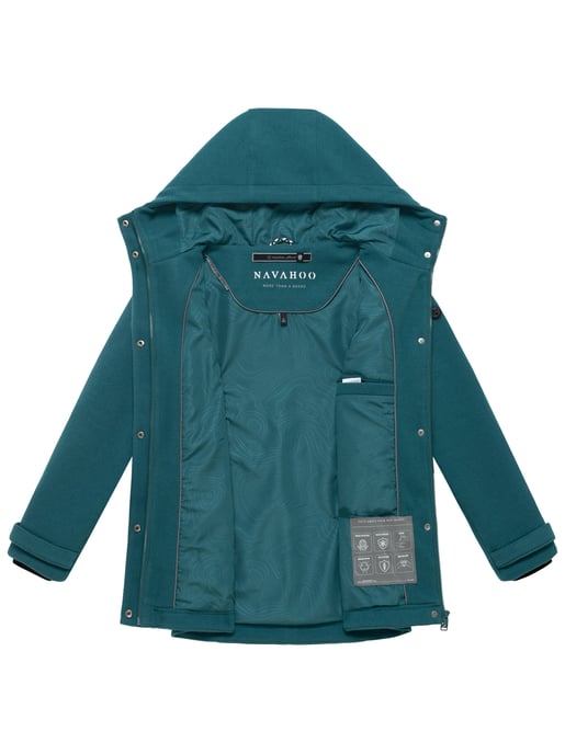 Navahoo Damen Übergangsjacke Lächelstern mit Kapuze in Wolle-Optik - Image 4