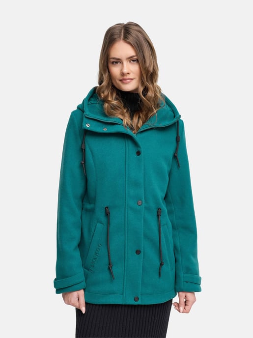 Navahoo Damen Übergangsjacke Lächelstern mit Kapuze in Wolle-Optik - Image 5