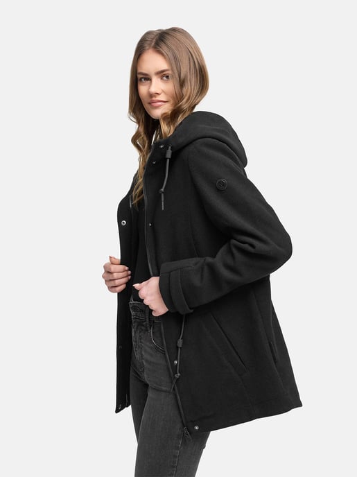 Navahoo Damen Übergangsjacke Lächelstern mit Kapuze in Wolle-Optik - Image 6