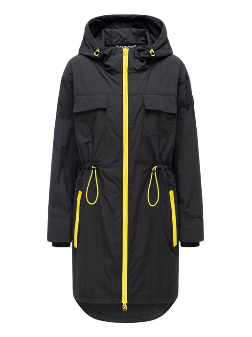 Marikoo Damen Mantel Übergangsjacke Trüffelbonbon mit Kapuze - Image 1