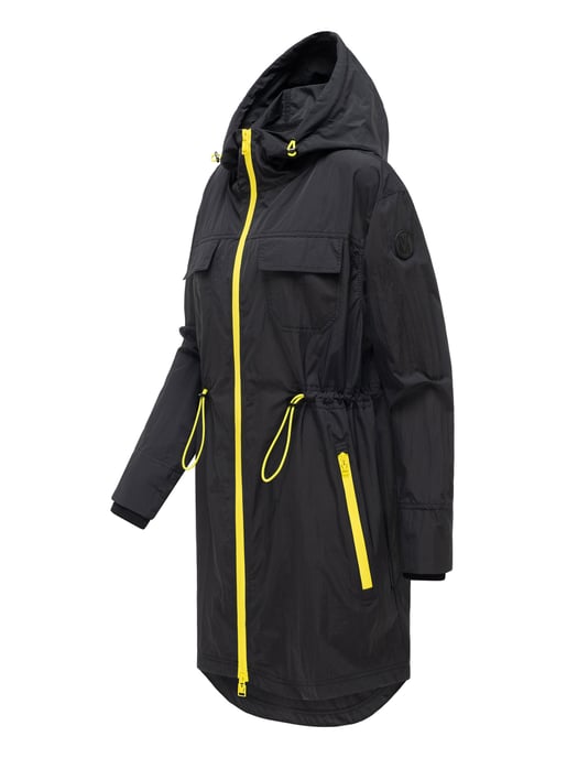 Marikoo Damen Mantel Übergangsjacke Trüffelbonbon mit Kapuze - Image 2