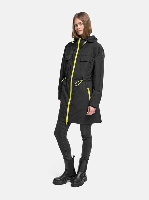 Marikoo Damen Mantel Übergangsjacke Trüffelbonbon mit Kapuze - Image 5